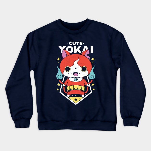 Cute Yokai Crewneck Sweatshirt by Alundrart